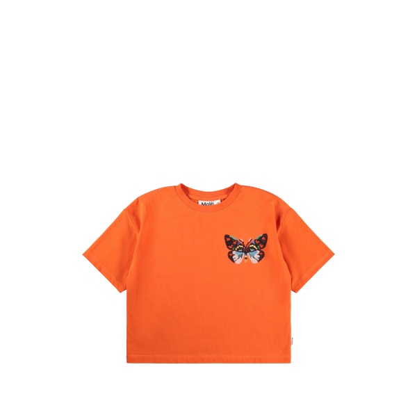 sequin-butterfly short-sleeve T-shirt