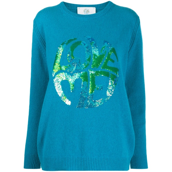 sequin embroidered jumper