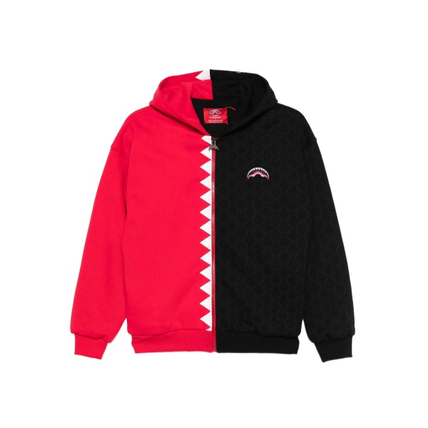 shark-print hoodie