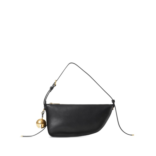 Shield leather shoulder bag