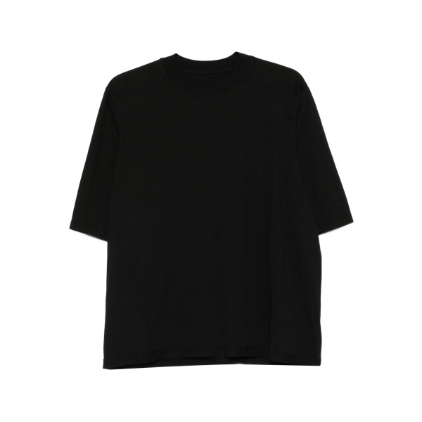 short-sleeve draped-hem top