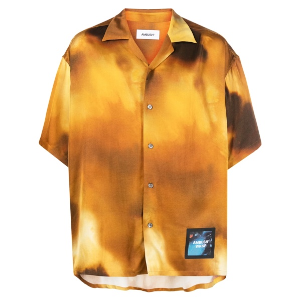 short-sleeved bowling shirt