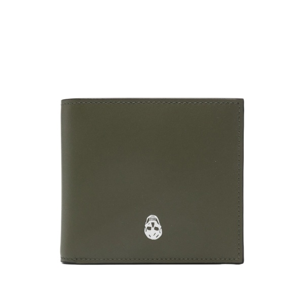skull-plaque bi-fold wallet