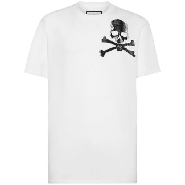 skull-print cotton T-shirt