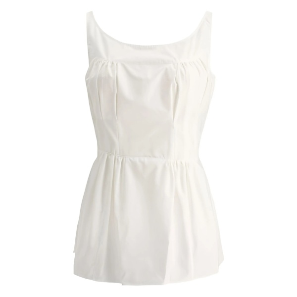 sleeveless tie-waist top