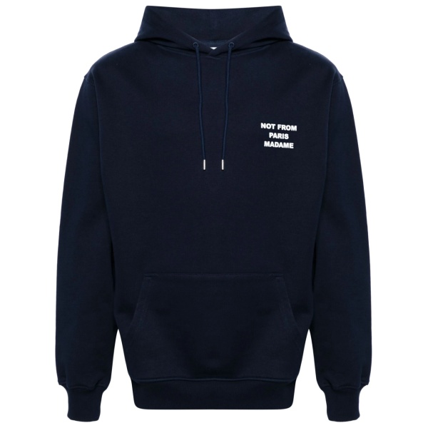 slogan-print cotton hoodie