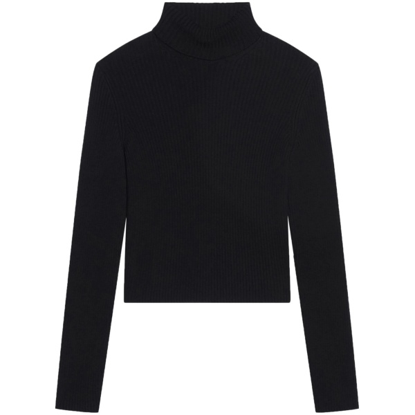 slogan-print roll-neck jumper