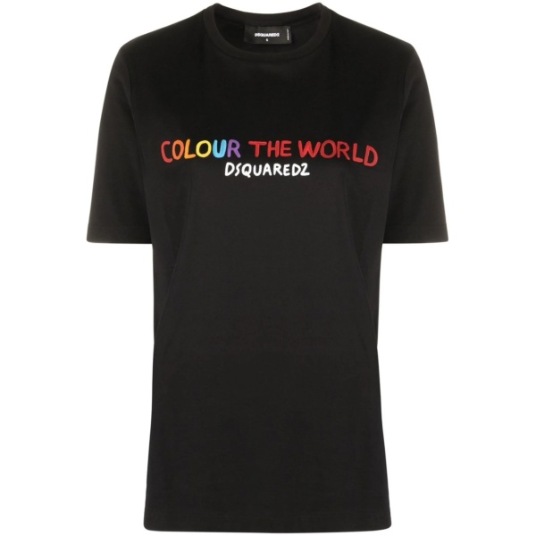 slogan-print T-shirt
