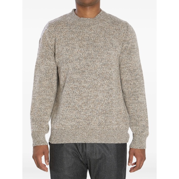 speckled crew-neck wool sweater