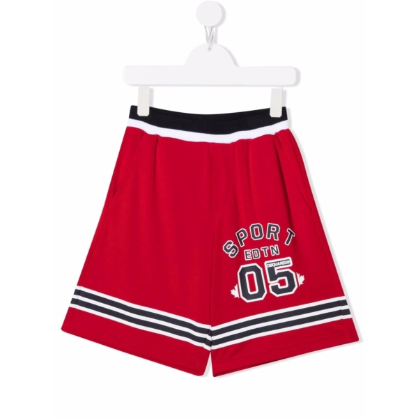Sport-print track shorts