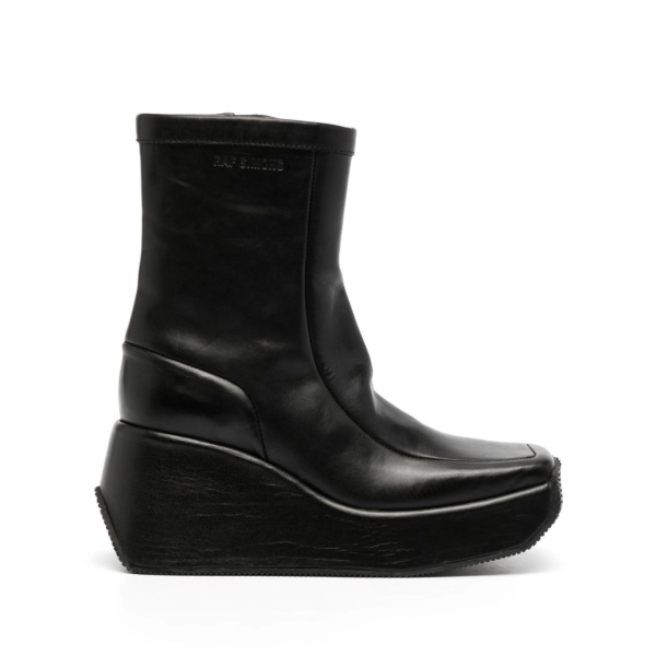 square-toe wedge boots