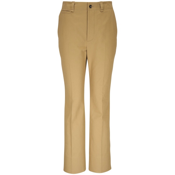 straight-leg cotton trousers