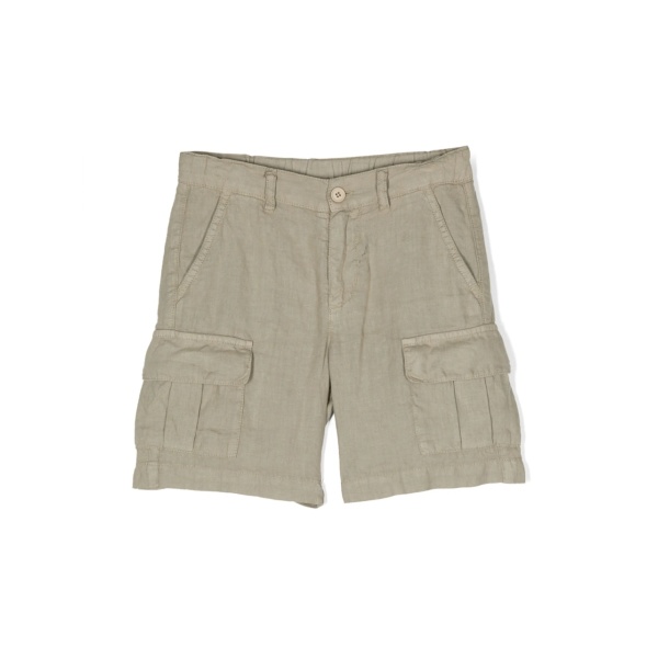 straight-leg linen cargo shorts