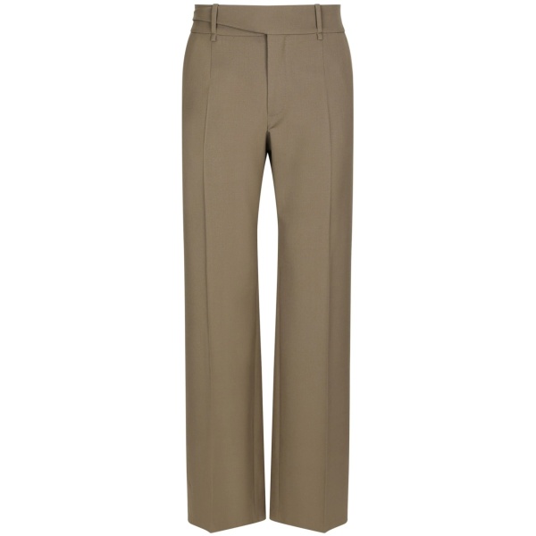 straight-leg virgin-wool trousers