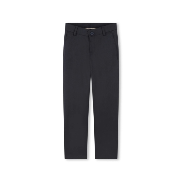 straight-leg wool-blend trousers