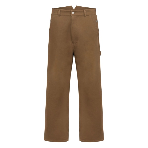 strap-detail trousers