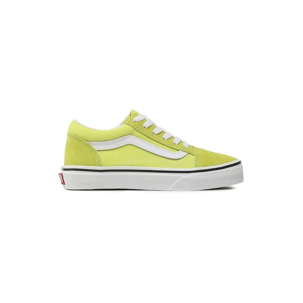 stripe leather trainers