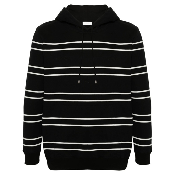 striped cotton hoodie