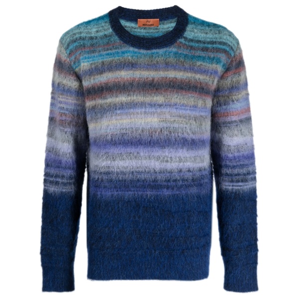 striped crew-neck jumper
