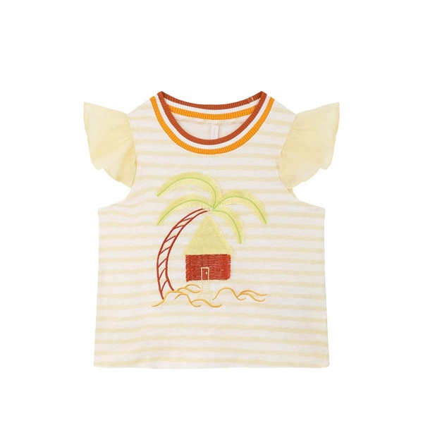 striped embroidered top