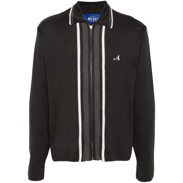striped jersey cardigan