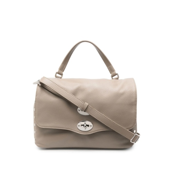 stud -detail leather shoulder bag