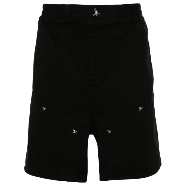 stud-embellished cotton bermuda shorts