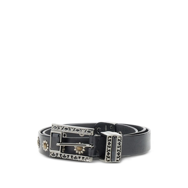 stud-embellishment leather belt