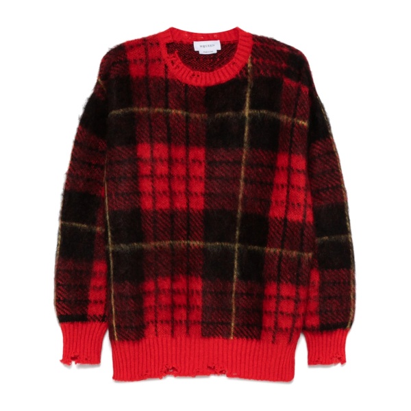 tartan-check sweater