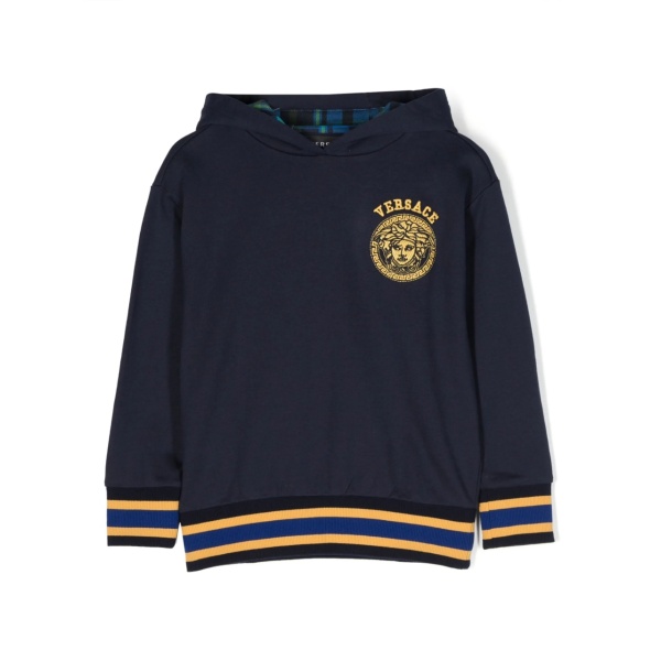 Tartan Medusa cotton hoodie