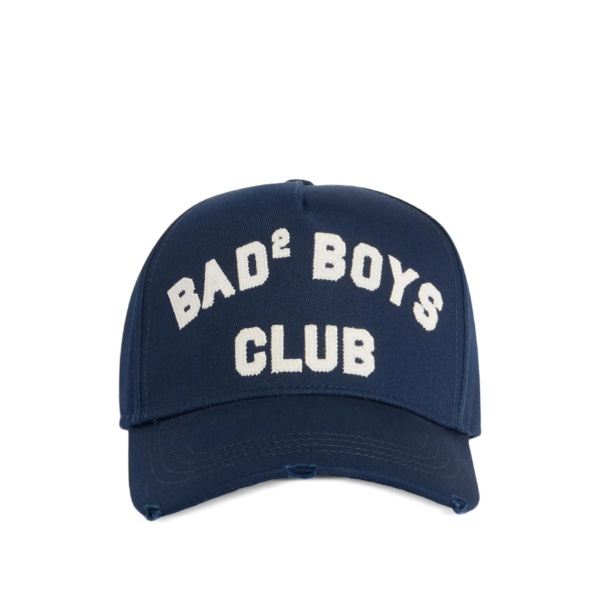 text-embroidered baseball cap