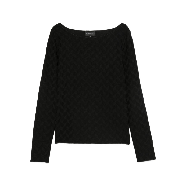 textured boat-neck sweater