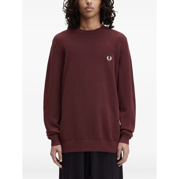 textured logo sweater