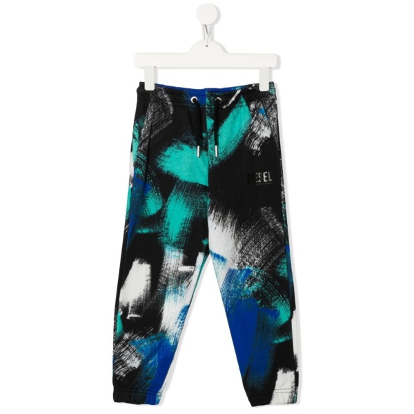 tie-dye drawstring trousers