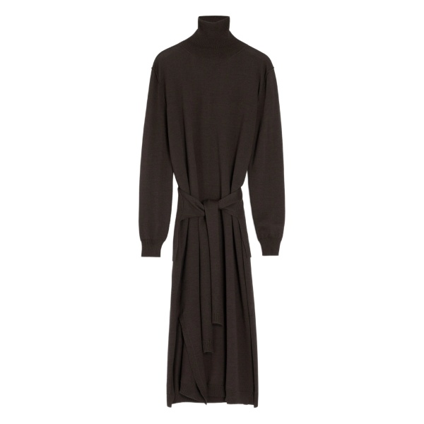 tie-waist knitted dress
