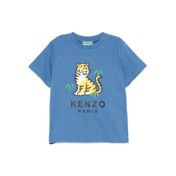tiger-print T-shirt