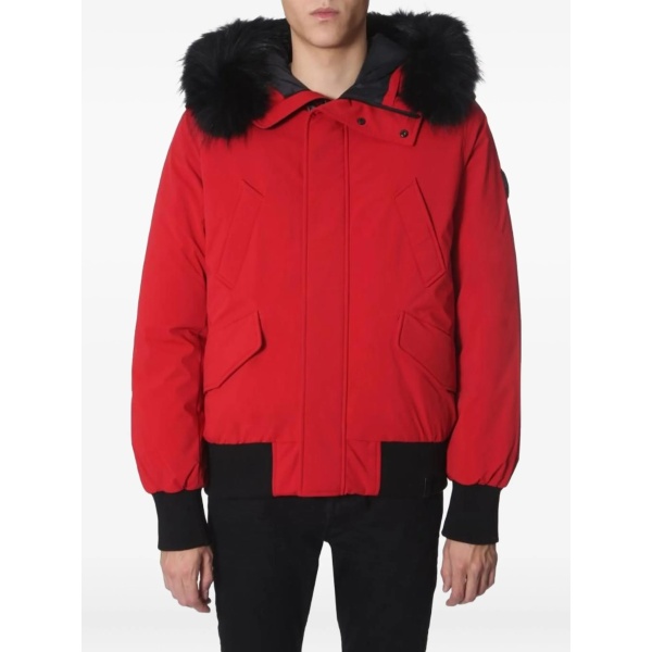 trimmed hooded jacket