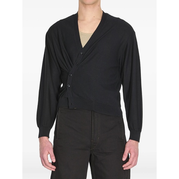 twisted V-neck cardigan