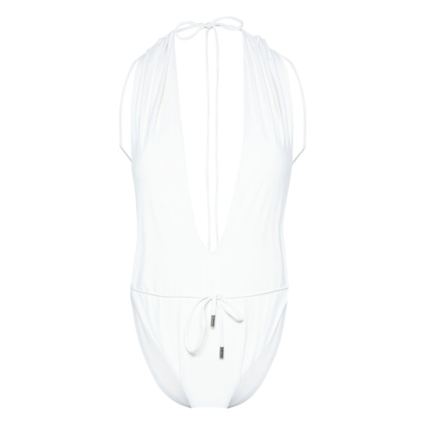 V-neck backless one-piece