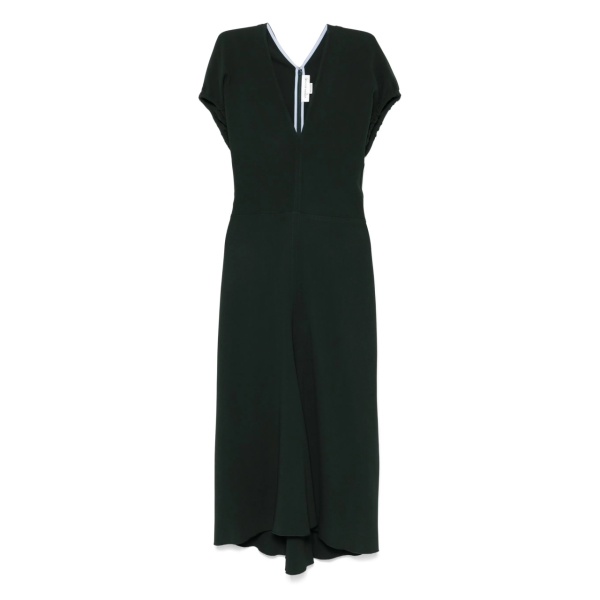 V-neck midi dress