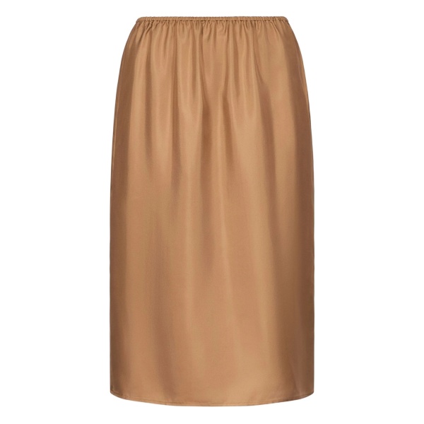 Vasali elastic-waist silk midi skirt