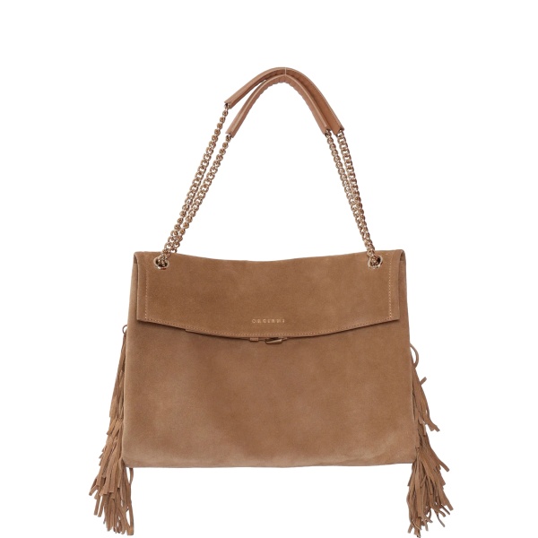 Venus Peach fringed shoulder bag