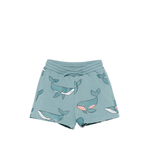 whale-print shorts