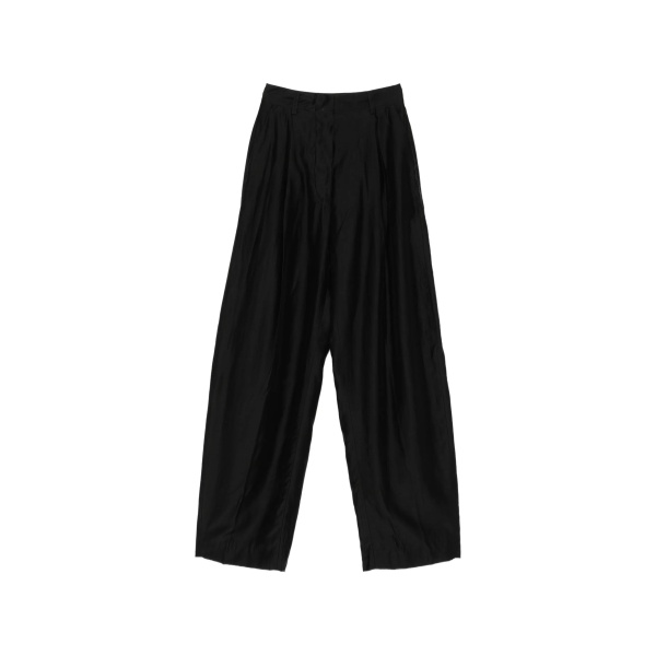 wide-leg pleated trousers