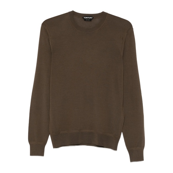 wool crew-neck top