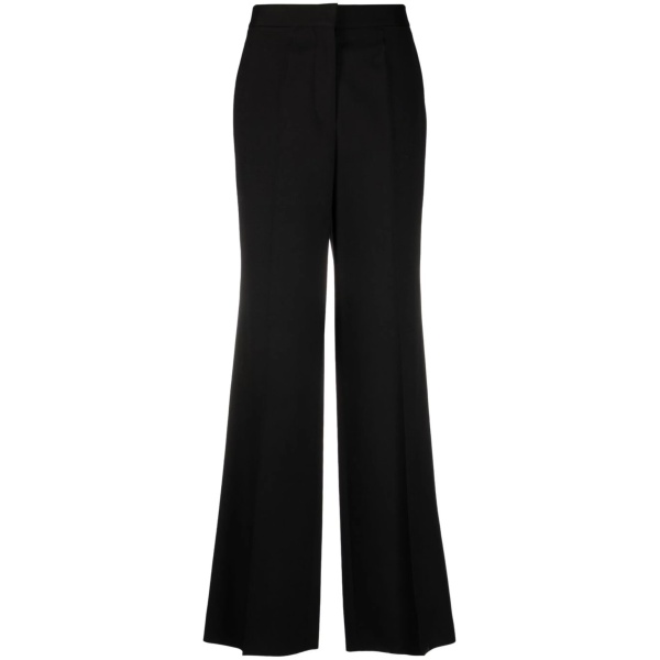 wool flared trousers