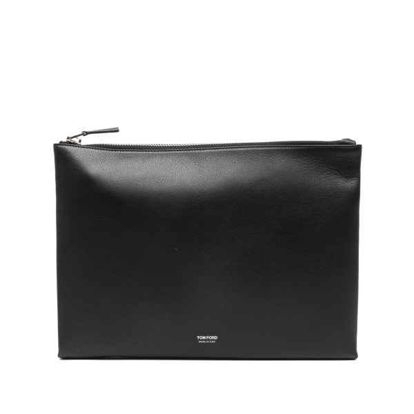 zip-fastening clutch bag