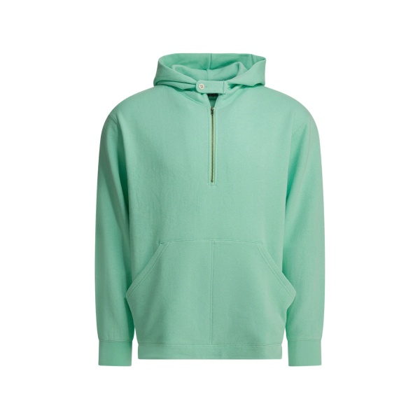 zip-up hooded sweatshirt