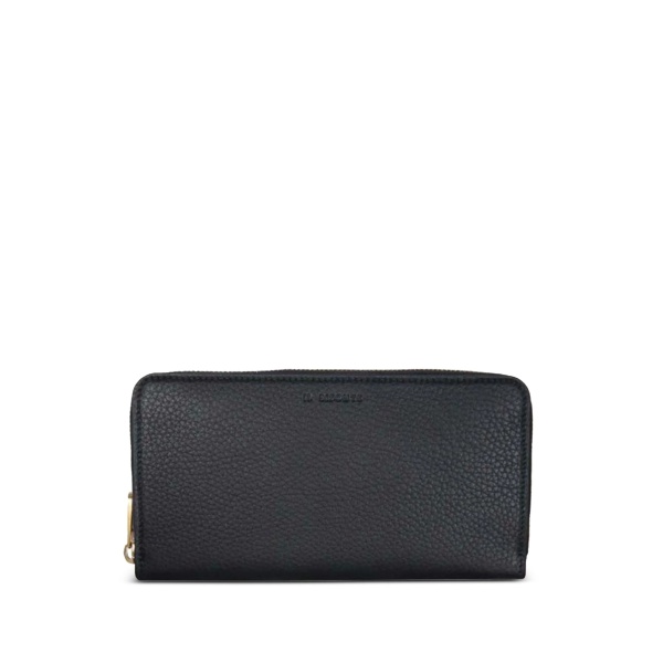 zipped leather wallet