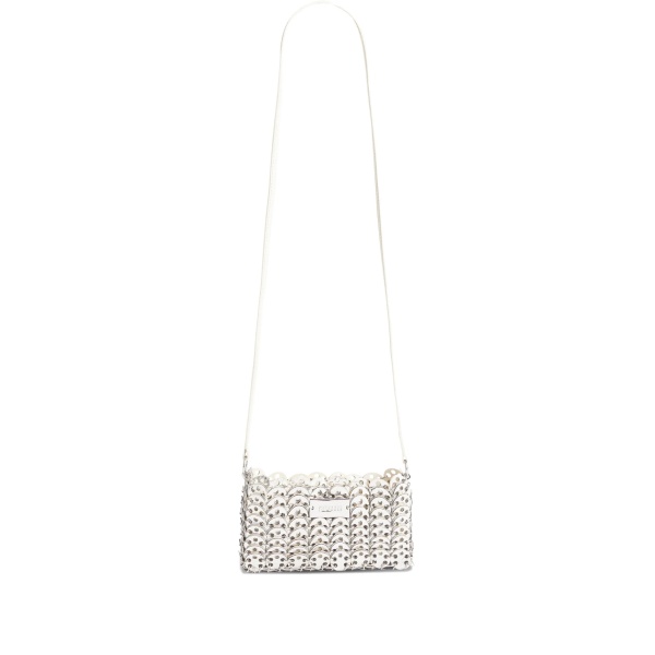 1969 metallic-link leather cross body bag